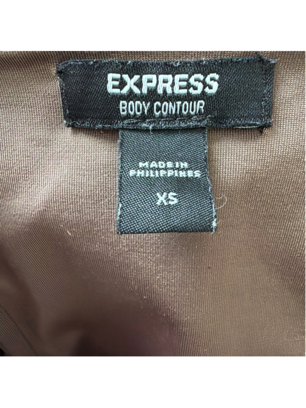 Women's Express Brown Faux Leather Croc Embossed Crop Top XS - Picture 3 of 3
